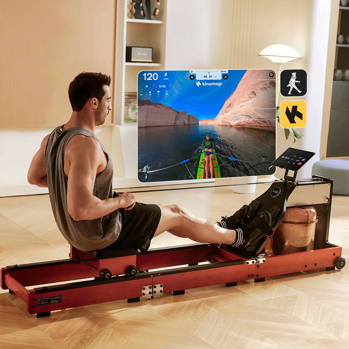 WM10 Foldable Water & Magnetic Rowing Machine - Image 6