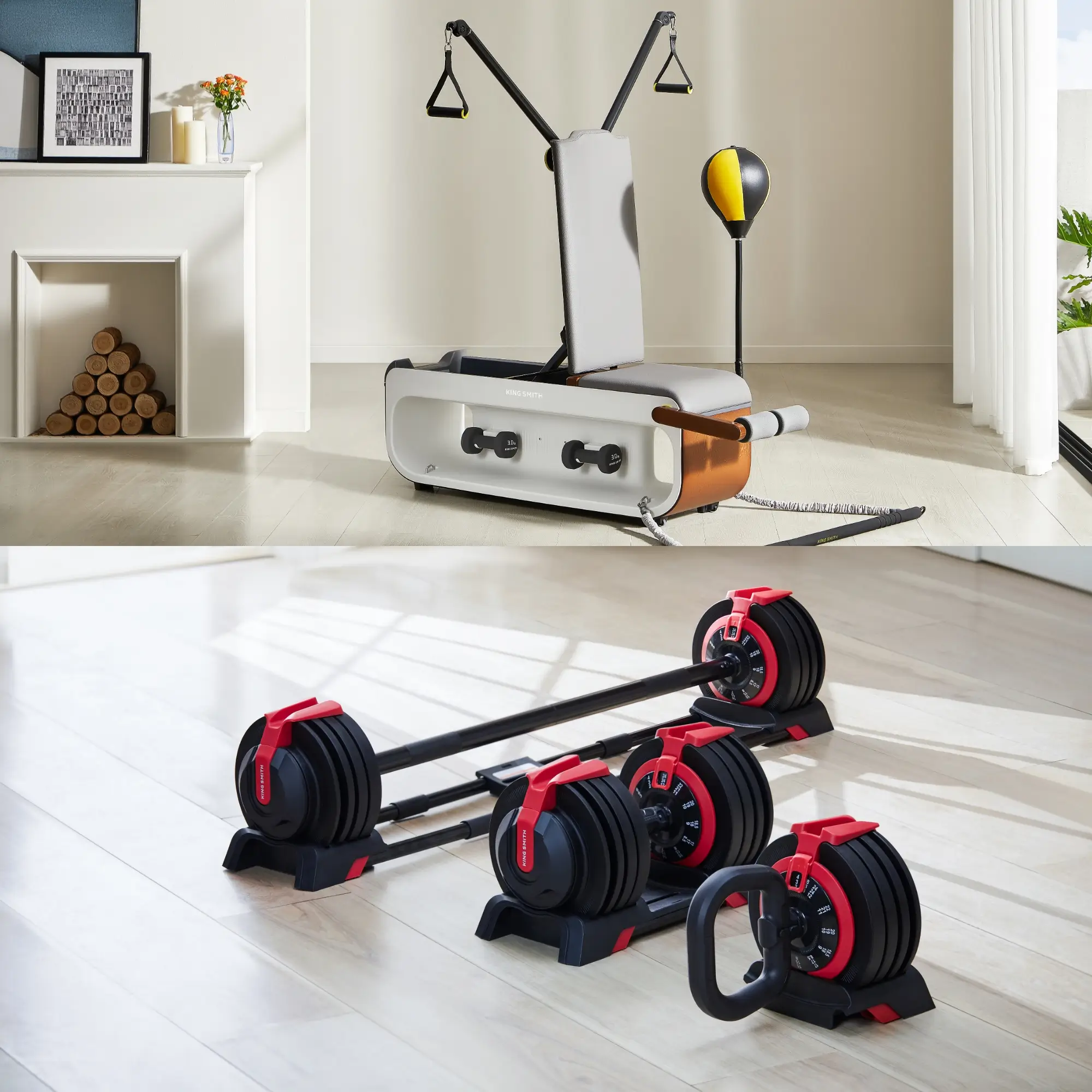 24 KG Adjustable Dumbbell, Barbell, and Kettlebell Set - Image 9