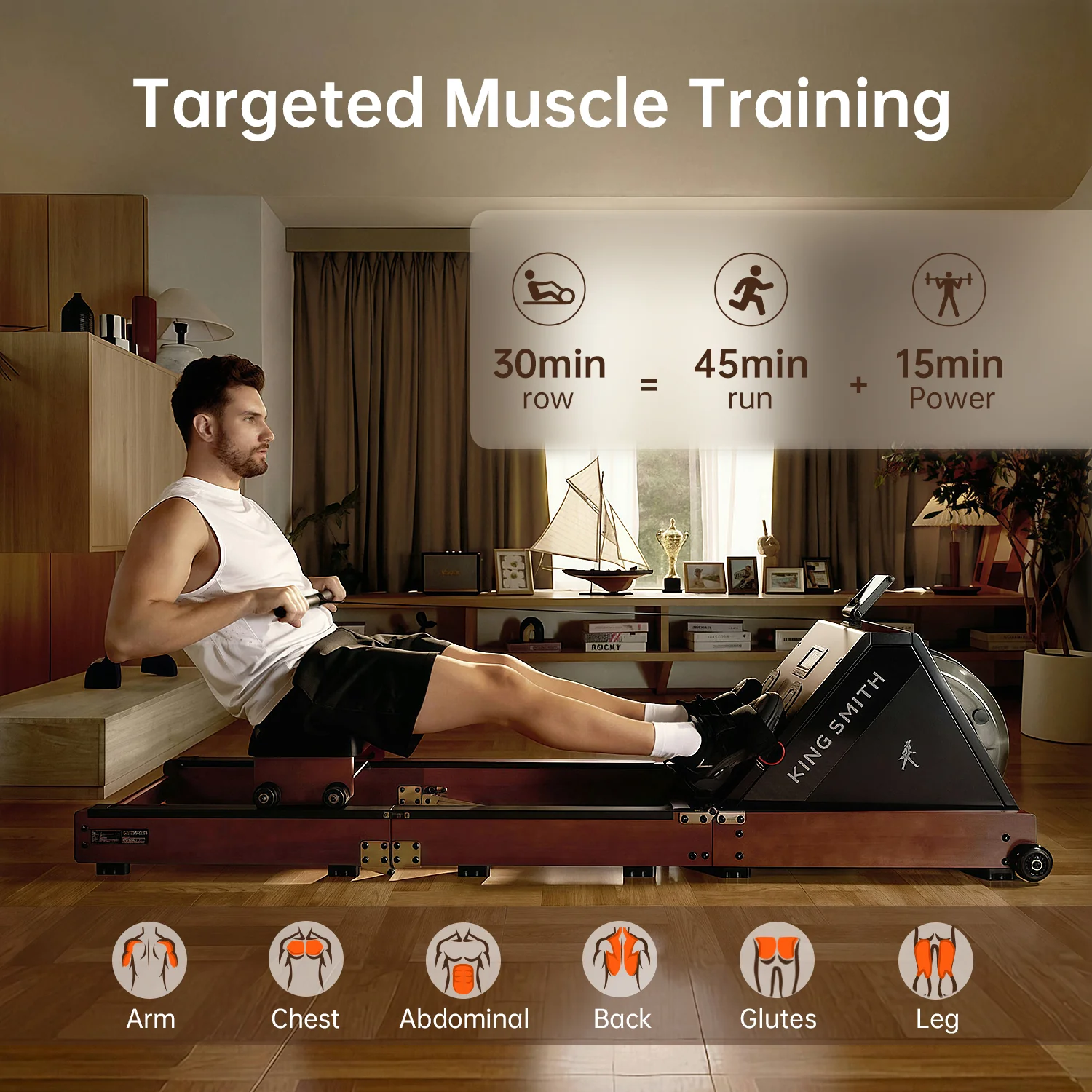 WR20 Foldable Water Rowing Machine - Image 21